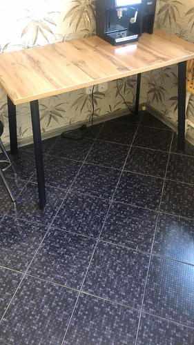 Стол Тринити Лофт 120 25 мм черный матовый / юта фото покупателя 177