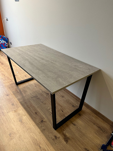 Стол Лота Лофт 140 25 мм черный матовый / бетон фото покупателя 211