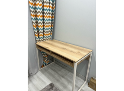 Письменный стол Леон Лофт дуб делано темный / черный матовый фото покупателя 149