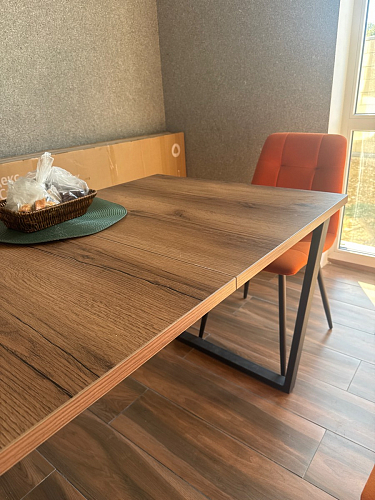 Стол Лота Лофт 140 25 мм черный матовый / бетон фото покупателя 724