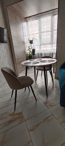 Стул на металлокаркасе Gabi latte / gold / black фото покупателя 523