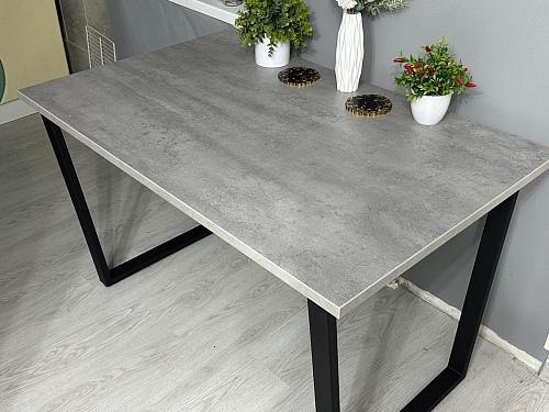 Деревянный стол Лота Лофт 140х80 черный матовый / бетон светлый фото покупателя 156