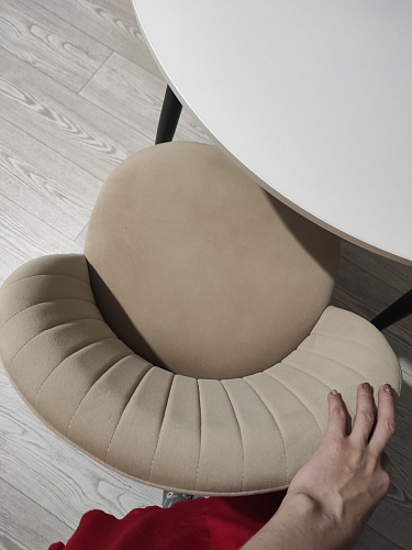 Стул на металлокаркасе Gabi dark beige / black / silver фото покупателя 427