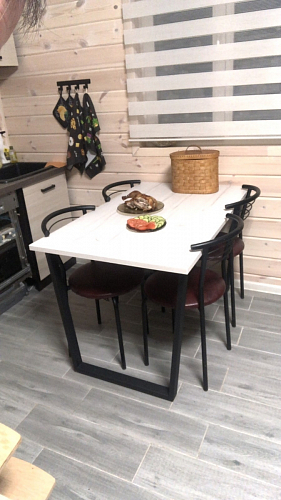 Стол Лота Лофт 140 25 мм черный матовый / бетон фото покупателя 139