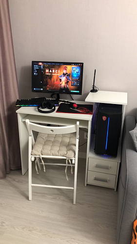 Компьютерный стол Джаз-24 левый дуб молочный фото покупателя 25