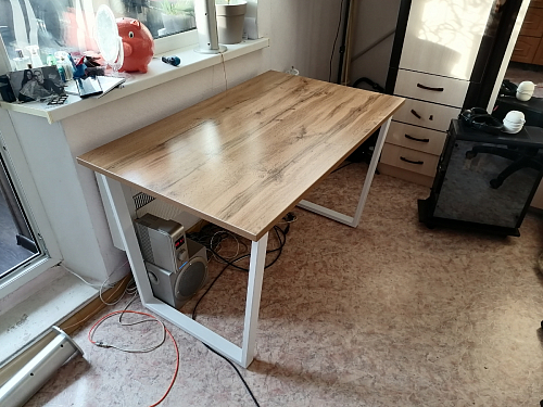 Деревянный стол Лота Лофт 140х80 дуб крафт табачный / черный матовый фото покупателя 52