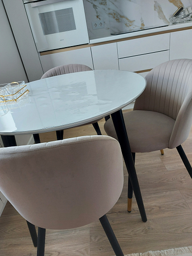 Стул на металлокаркасе Gabi latte / gold / black фото покупателя 28