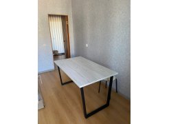 Деревянный стол Лота Лофт 120(160)х75 черный матовый / бетон светлый фото покупателя 863