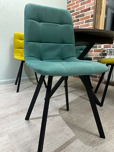 Стул на металлокаркасе Чилли черный / зеленый фото покупателя 1356