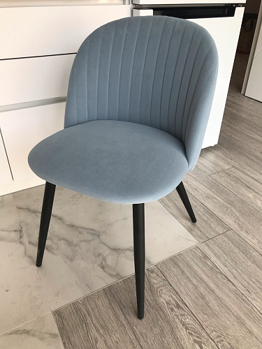 Стул на металлокаркасе Gabi 1 темно-серый / черный фото покупателя 167