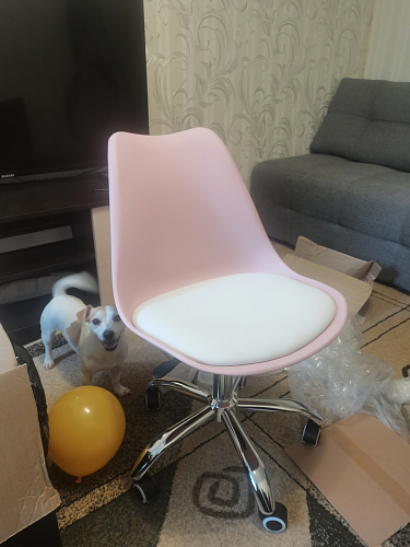 Компьютерное кресло Kolin с подушкой clear / white фото покупателя 119