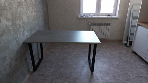 Стол Лота Лофт 140 25 мм черный матовый / бетон фото покупателя 373