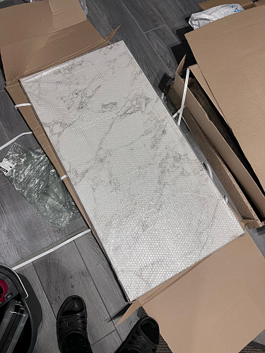 Стол Тринити Лофт 120 32 мм дуб галифакс табако / черный матовый фото покупателя 558