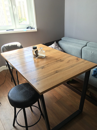 Стол раскладной Лота Лофт 120 25 мм юта / черный матовый фото покупателя 45