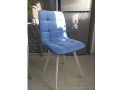 Стул на металлокаркасе Чилли синяя ткань / белый фото покупателя 109