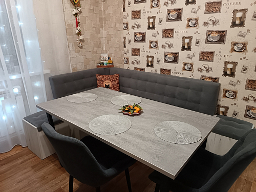 Стол раскладной Лота Лофт 120 25 мм юта / черный матовый фото покупателя 737