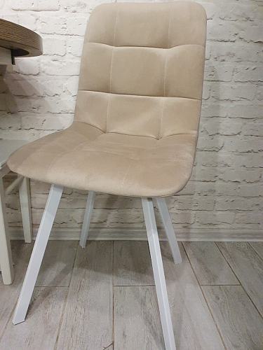 Стул на металлокаркасе Чилли К светло-серый велюр / черный каркас фото покупателя 1131