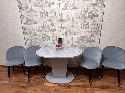 Стул на металлокаркасе Gabi gray / black фото покупателя 441