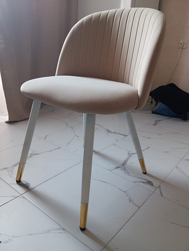 Стул на металлокаркасе Gabi dark beige / black / silver фото покупателя 247