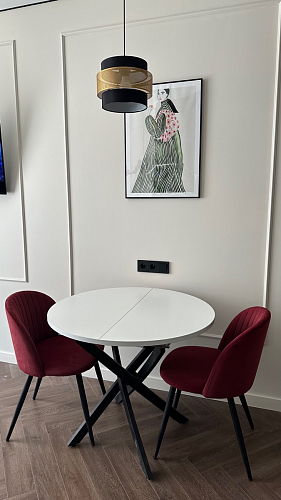 Стул на металлокаркасе Gabi 1 light purple / black фото покупателя 642