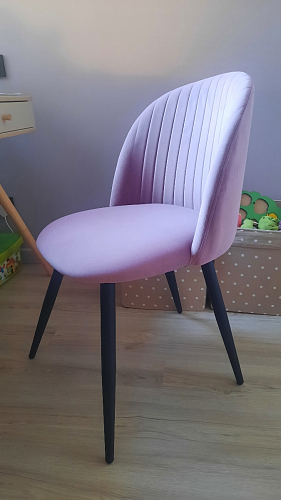 Стул на металлокаркасе Gabi 1 light purple / black фото покупателя 399