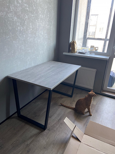 Стол раскладной Лота Лофт 120 25 мм юта / черный матовый фото покупателя 467