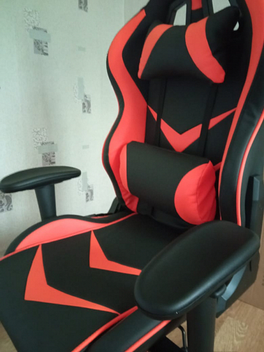 Компьютерное кресло Racer черное / голубое фото покупателя 103