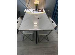 Керамический стол Вилли 140 (200) х 80 белый мрамор alpin white / snow white / белый фото покупателя 71