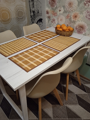 Деревянный стол Лота Лофт 120х75 белый матовый / дуб крафт золотой фото покупателя 244