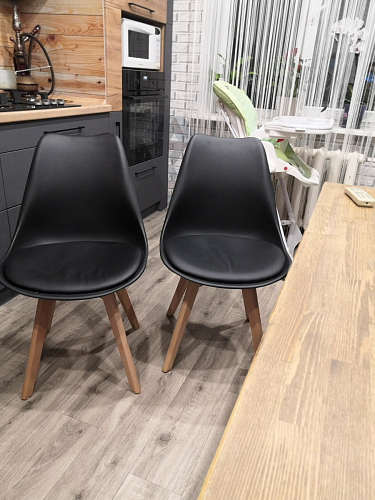 Деревянный стул Bonuss black / black фото покупателя 189
