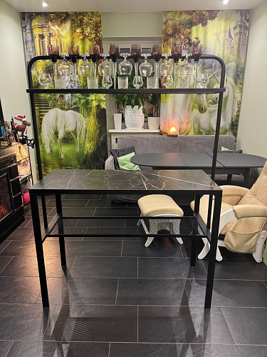 Барный стол Нари 120х50х171 делано / черный матовый фото покупателя 27