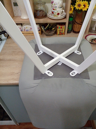 Стул на металлокаркасе Чилли К темно-серый (velutto 32) / черный фото покупателя 321