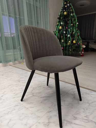 Стул на металлокаркасе Gabi green / black / silver фото покупателя 56