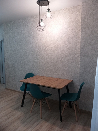 Стол Тринити Лофт 120 32 мм дуб галифакс табако / черный матовый фото покупателя 666