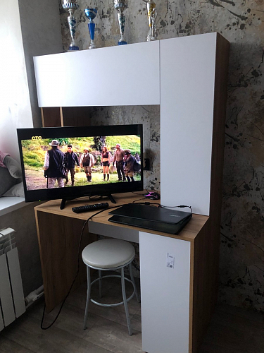 Письменный стол Комфорт 12.71 дуб золотой craft / белая аляска фото покупателя 138