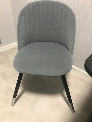 Стул на металлокаркасе Gabi 1 light purple / black / gold фото покупателя 224