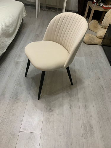 Стул на металлокаркасе Gabi dark beige / black / silver фото покупателя 931