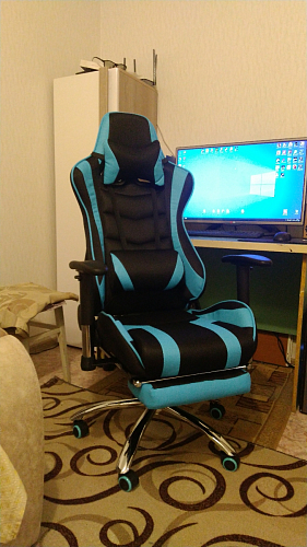 Компьютерное кресло Kano 1 light blue / black фото покупателя 177