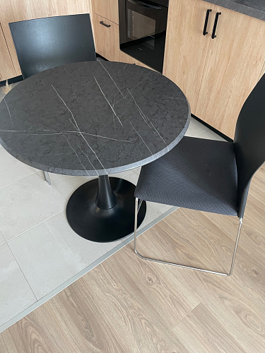 Стол Тулип 90х73 дуб вотан / белый  - Уцененный экземпляр фото покупателя 18