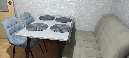 Стол Тринити Лофт 120 25 мм черный матовый / юта фото покупателя 51