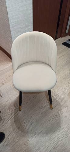 Стул на металлокаркасе Gabi 1 light purple / black / gold фото покупателя 116