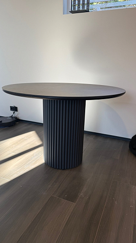 Керамический стол Барел 110 patagonoa bianco repose / черный фото покупателя 8