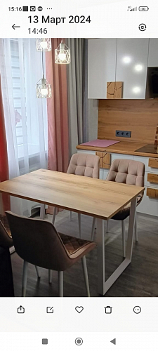 Деревянный стол Барон О 200 х 90 белая пленка шагрень / белый фото покупателя 39