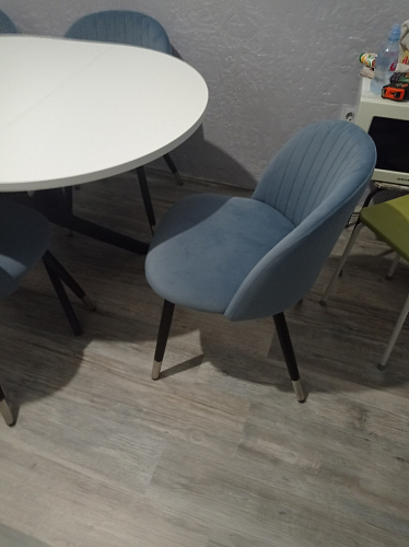 Стул на металлокаркасе Gabi dark beige / black / silver фото покупателя 598