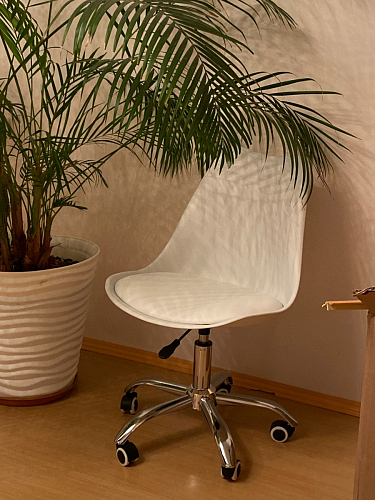 Компьютерное кресло Kolin с подушкой clear / white фото покупателя 101