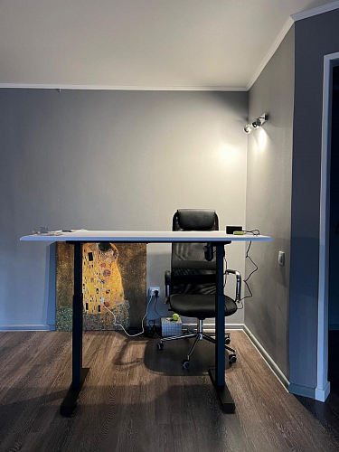 Компьютерный стол Маркос 140х80 тауп / черный фото покупателя 26