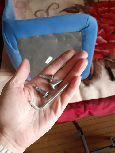 Стул на металлокаркасе Чилли синий / белый фото покупателя 705