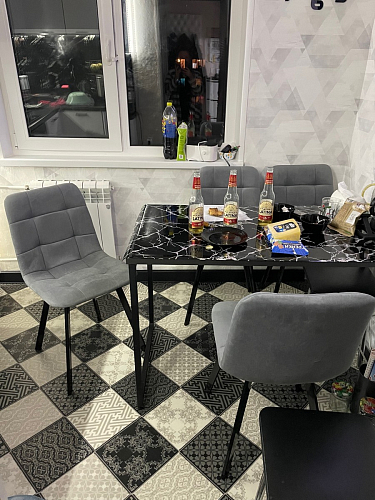 Комплект стульев Чилли 4 шт темно-серый / черный фото покупателя 359