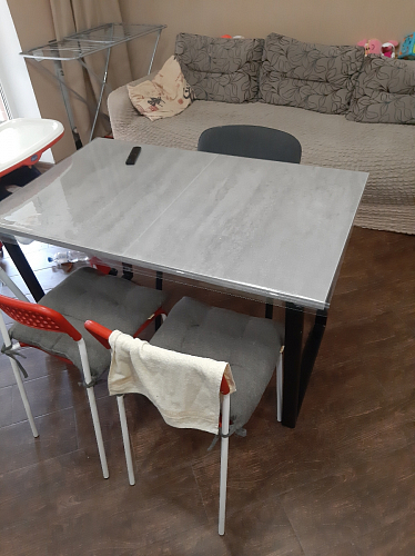 Деревянный стол Лота Лофт 140х80 дуб крафт табачный / черный матовый фото покупателя 556