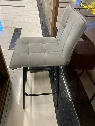 Полубарный стул Bari/Бари серый велюр фото покупателя 13